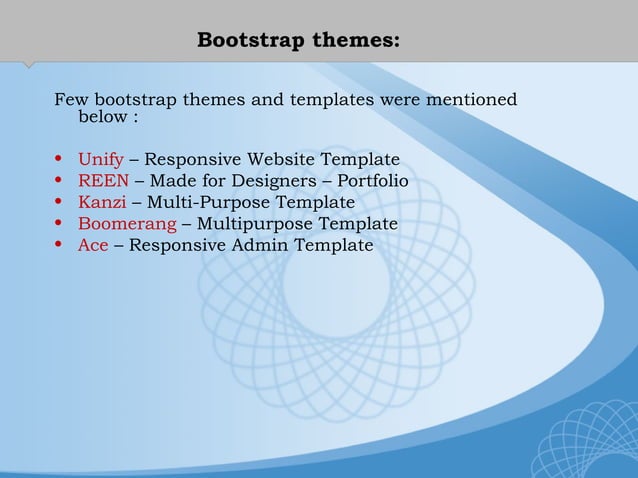 Know the reason behind choosing bootstrap as css framework | PPT