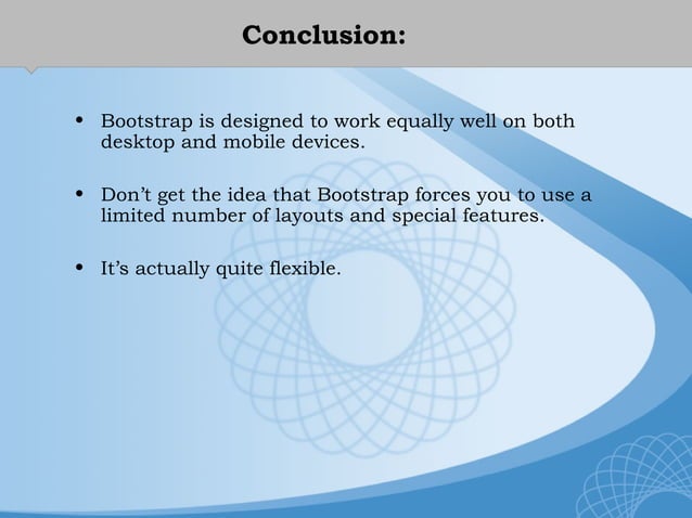Know the reason behind choosing bootstrap as css framework | PPT