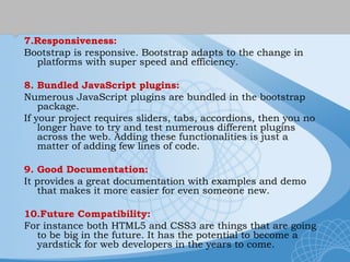 Know the reason behind choosing bootstrap as css framework | PPT