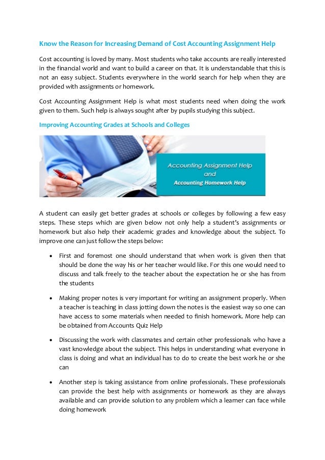 Online homework assignment help the cost