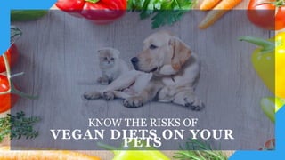 KNOW THE RISKS OF
VEGAN DIETS ON YOUR
PETS
 