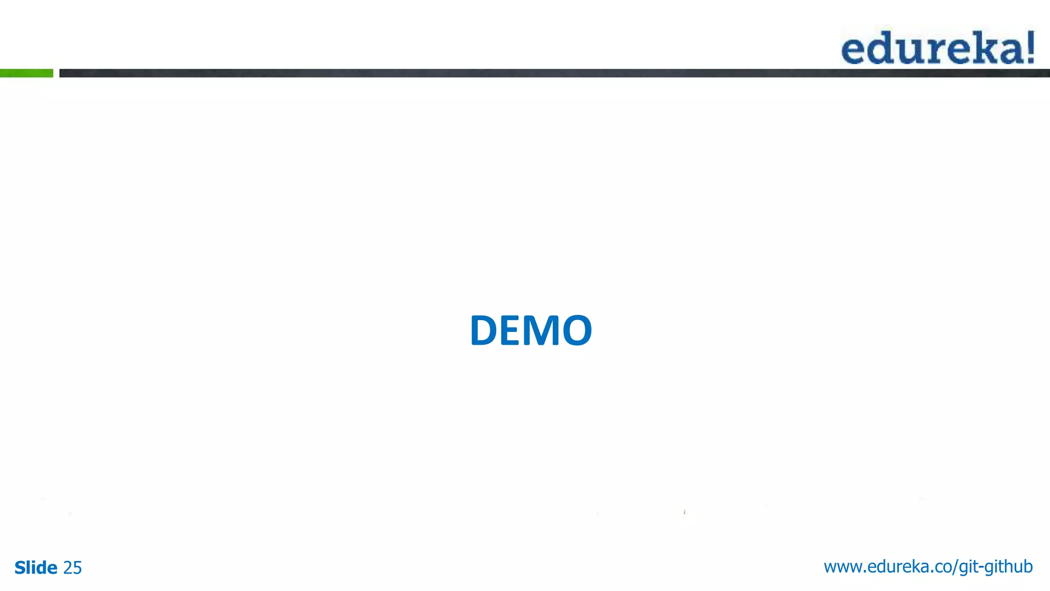 Slide 25 www.edureka.co/git-github
DEMO
 
