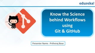 www.edureka.co/git-github
Know the Science
behind Workflows
using
Git & GitHub
 