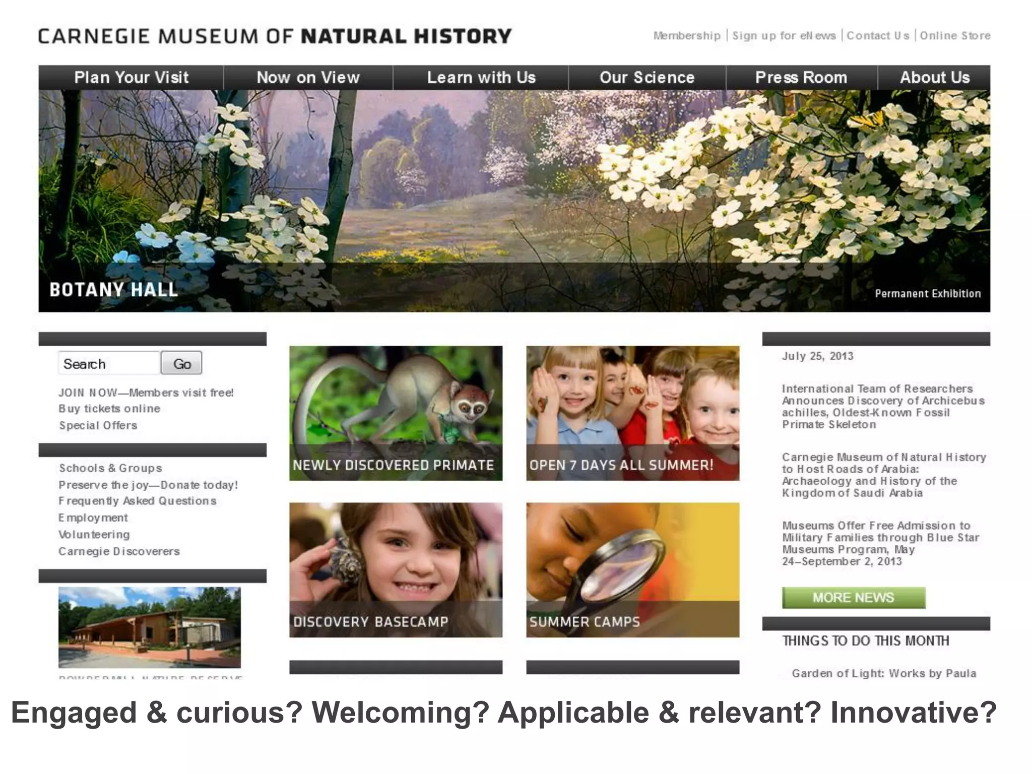 @mbloomstein | #ConfabEDU 64
© 2013Engaged & curious? Welcoming? Applicable & relevant? Innovative?
 