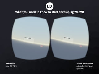 What you need to know to start developing WebVR