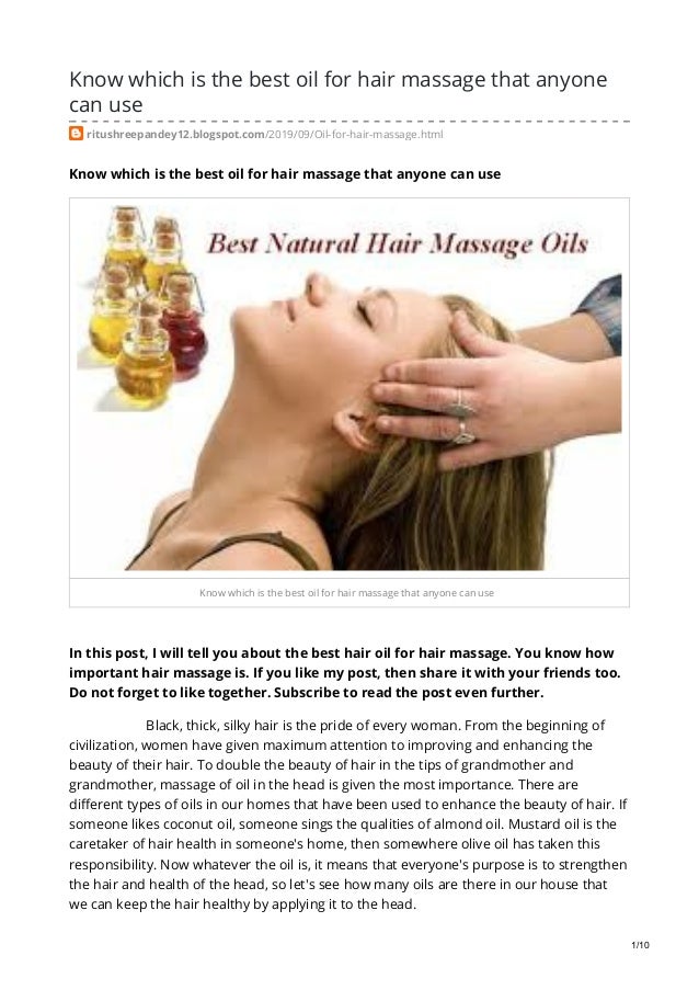 Know Which Is The Best Oil For Hair Massage That Anyone Can Use
