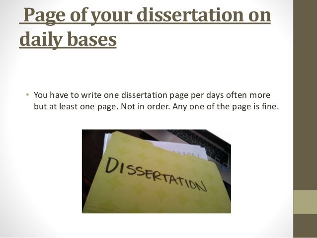 Dissertation know