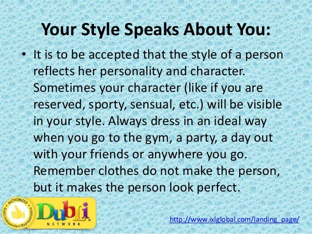 know your dressing style