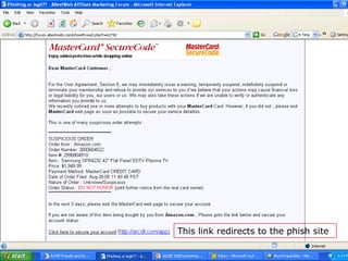 This link redirects to the phish site 