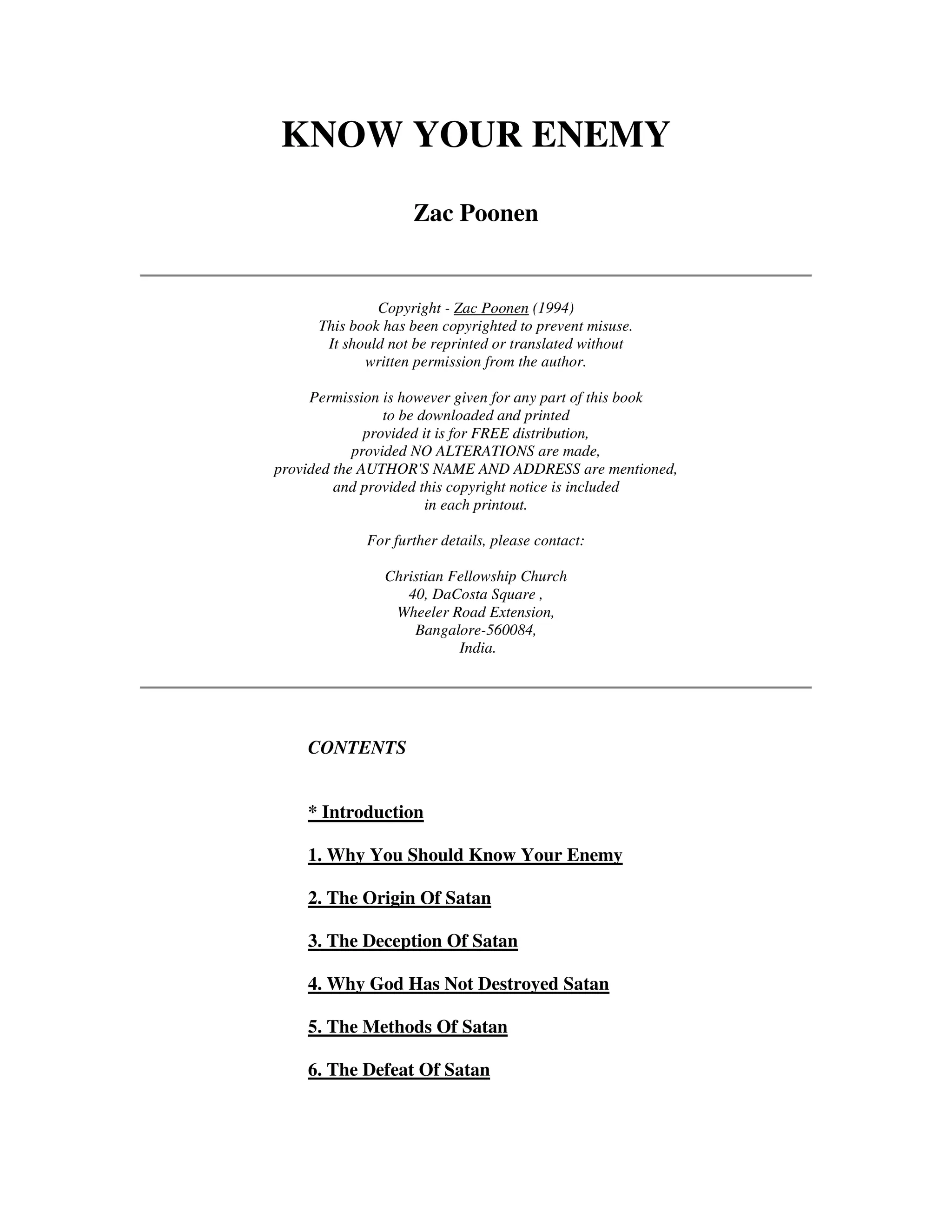 Know Your Enemy | PDF