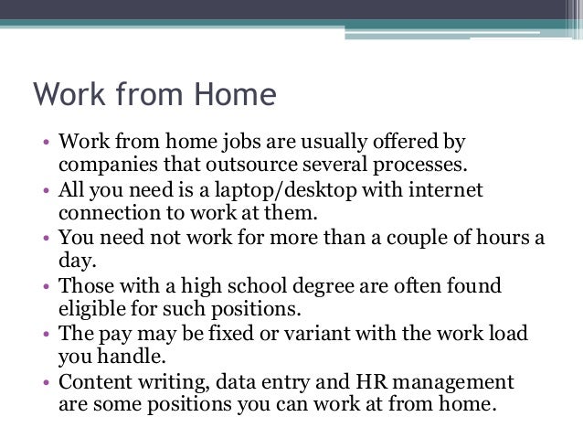 Best work from home options