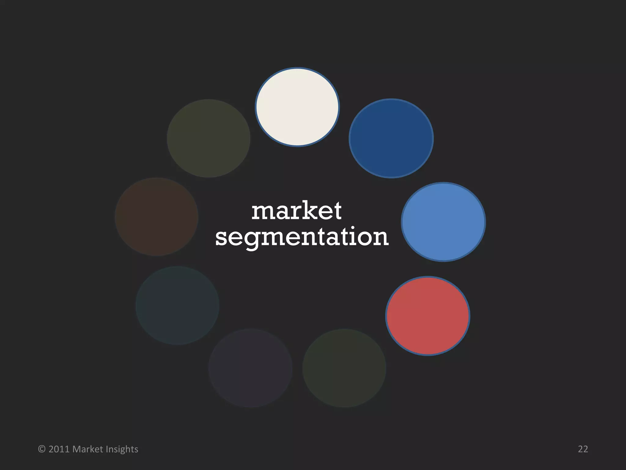 segmentation market © 2011 Market Insights  
