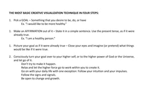 Visualization Affirmation Know your power visualization and affirmation exercises | PPTX