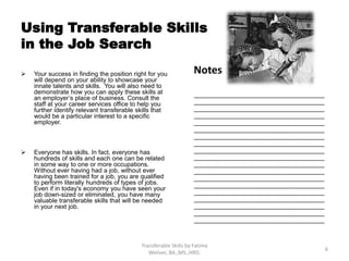 transferable Skills Presentation | PPTX