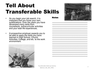 transferable Skills Presentation | PPTX