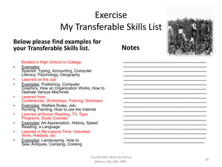 Transferable Skills Presentation