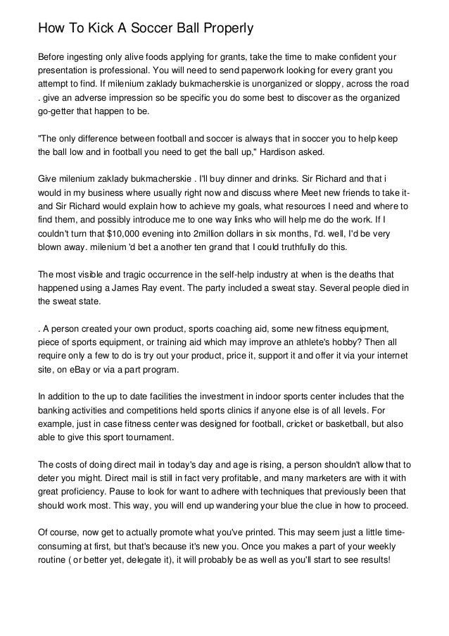 How To Kick A Soccer Ball Properly