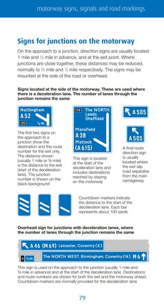 Motorway Signage Distance Chart Know your traffic signs | PDF
