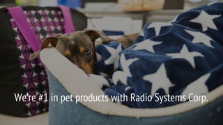 We’re #1 in pet products with Radio Systems Corp.
 