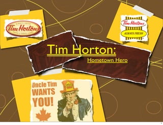 Tim Horton:
      Hometown Hero




                      1
 