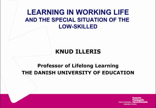 LEARNING IN WORKING LIFE AND THE SPECIAL SITUATION OF THE  LOW-SKILLED ,[object Object],[object Object],[object Object]