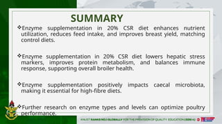 cassava star residue as replacement for maize and enzyme supplements in ...