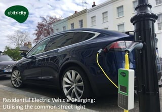 Residential Electric Vehicle Charging:
Utilising the common street light
 