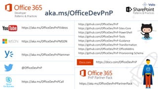 aka.ms/OfficeDevPnP
 
