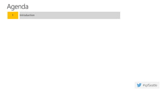 Agenda
1 Introduction
 