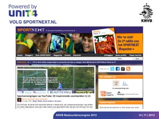 VOLG SPORTNEXT.NL




                KNVB Bestuurderscongres 2012   14 | 11 | 2012
 
