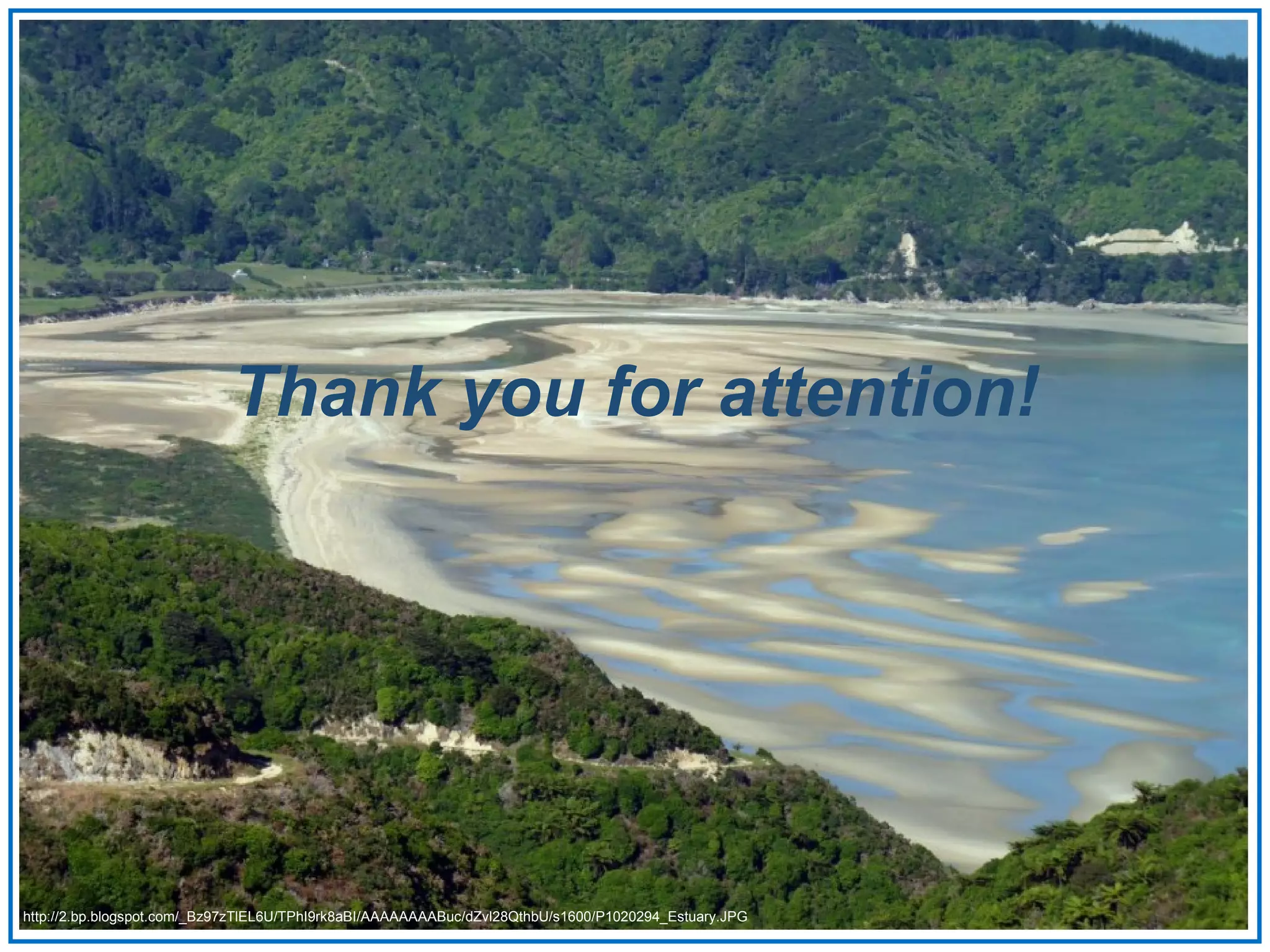 Thank you for attention! http://2.bp.blogspot.com/_Bz97zTlEL6U/TPhI9rk8aBI/AAAAAAAABuc/dZvl28QthbU/s1600/P1020294_Estuary.JPG 