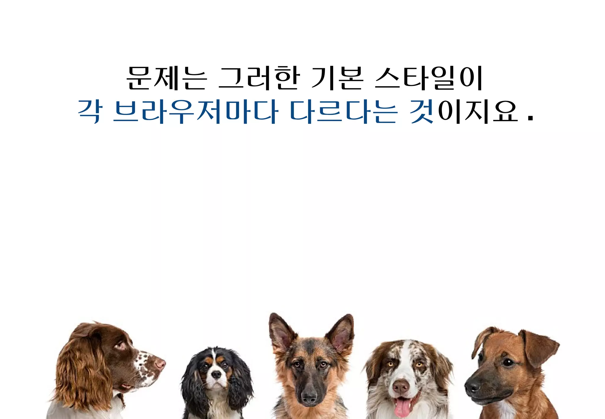 문제는 그러한 기본 스타일이
각 브라우저마다 다르다는 것이지요.
 
