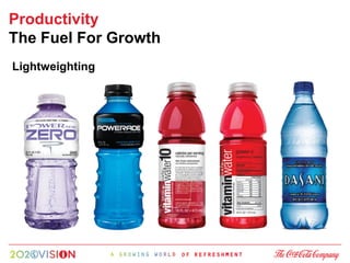 Productivity
The Fuel For Growth
Lightweighting
 