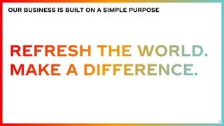 5
OUR BUSINESS IS BUILT ON A SIMPLE PURPOSE
 