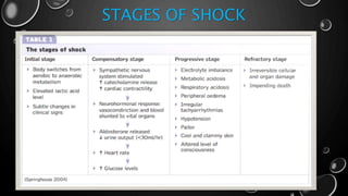 STAGES OF SHOCK
 
