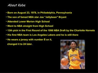 <ul><li>Born on August 23, 1978, in Philadelphia, Pennsylvania </li></ul><ul><li>The son of famed NBA star Joe &quot;Jelly...