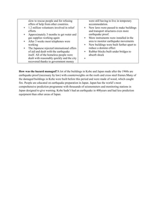Kobe earthquake case study | DOCX