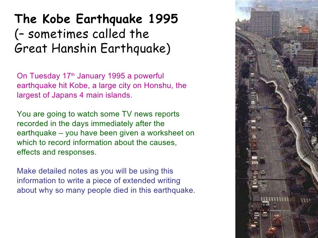 kobe earthquake geography case study