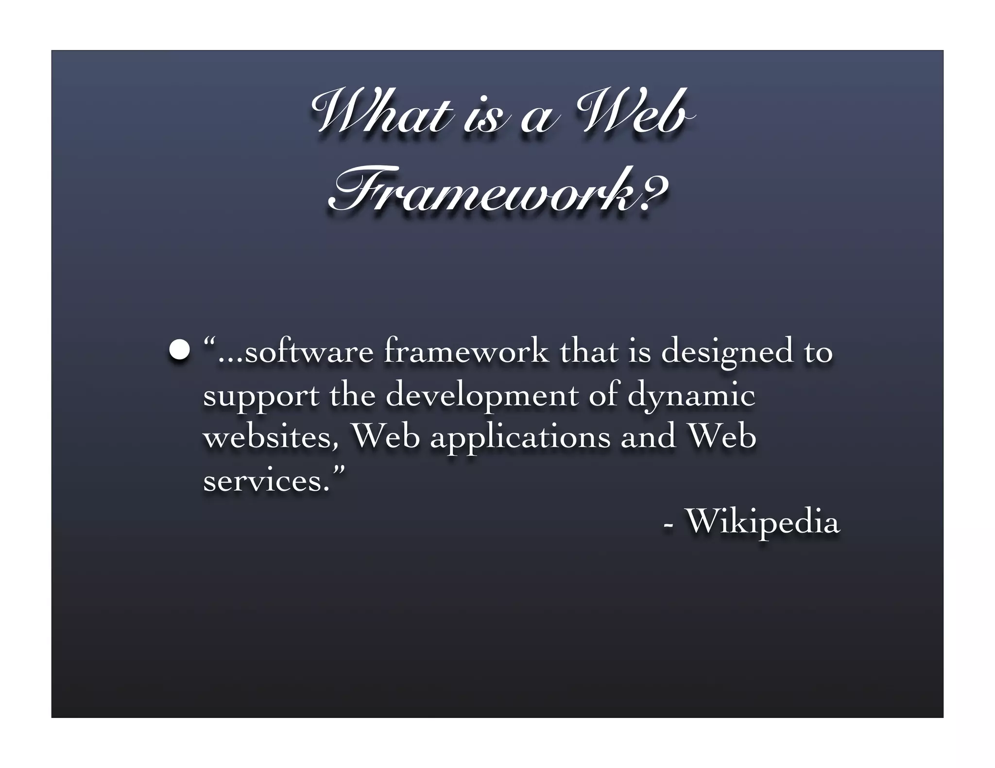 Streamlining Your Applications with Web Frameworks
