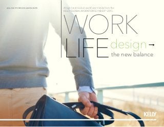 WORK
LIFEdesign
the new balance
A high-level look at workforce trends from the
KELLY GLOBAL WORKFORCE INDEXTM
2015
ASIA-PACIFIC REGION AND EUROPE
 