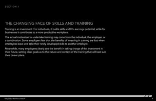 4Kelly Global Workforce Index™
THE CHANGING FACE OF SKILLS AND TRAINING
section 1
Training is an investment. For individua...