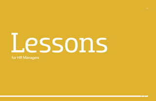 /31

Lessons
for HR Managers

 