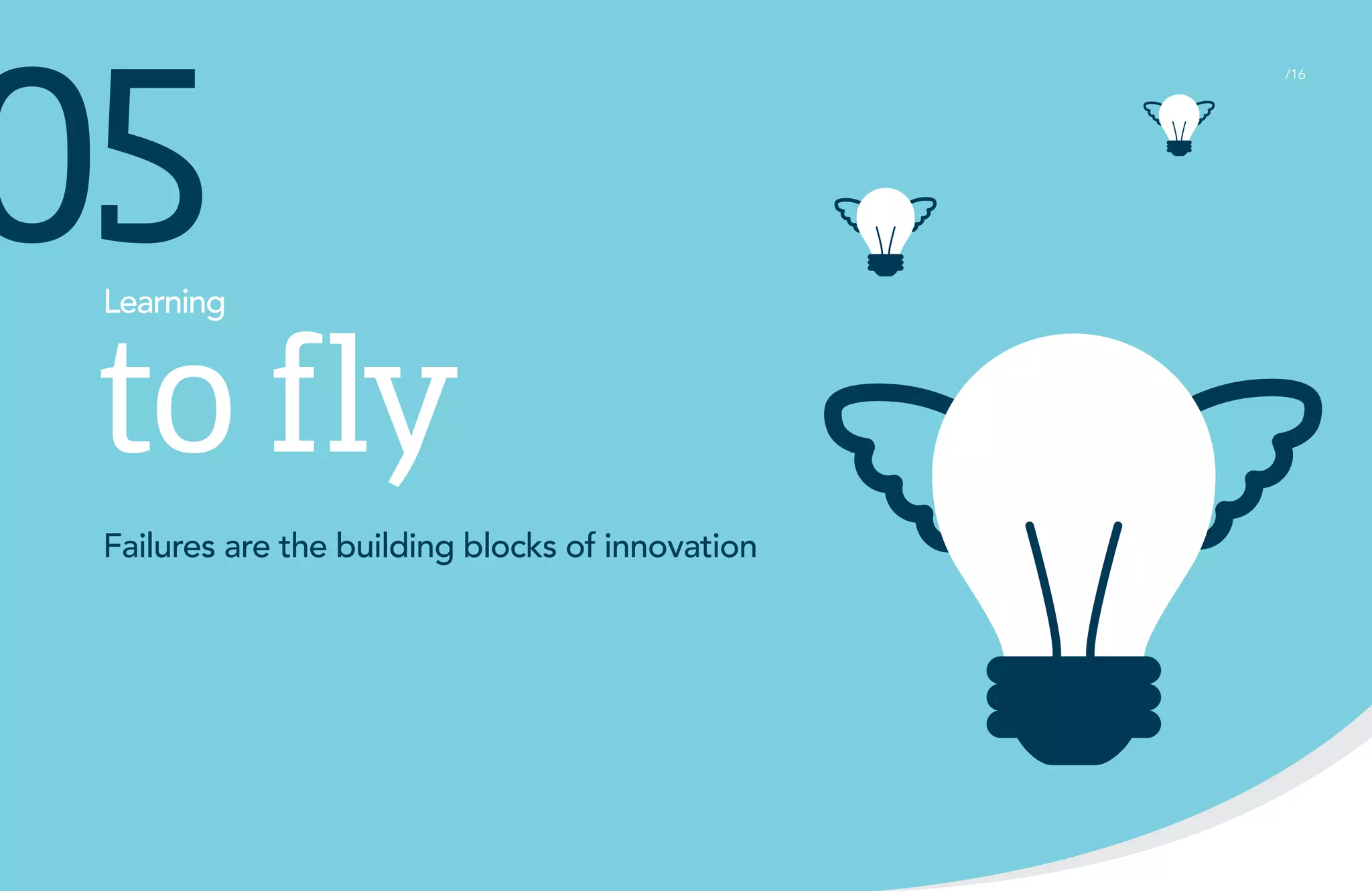 05

Learning

to fly
Failures are the building blocks of innovation

/16

 