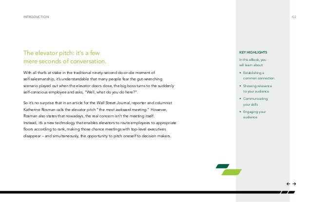 elevator pitch builder