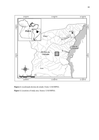 44 
 
Figura 1. Localização da área de estudo. Fonte: UAS/MPEG.
Figure 1. Locations of study area. Source: UAS/MPEG.
 