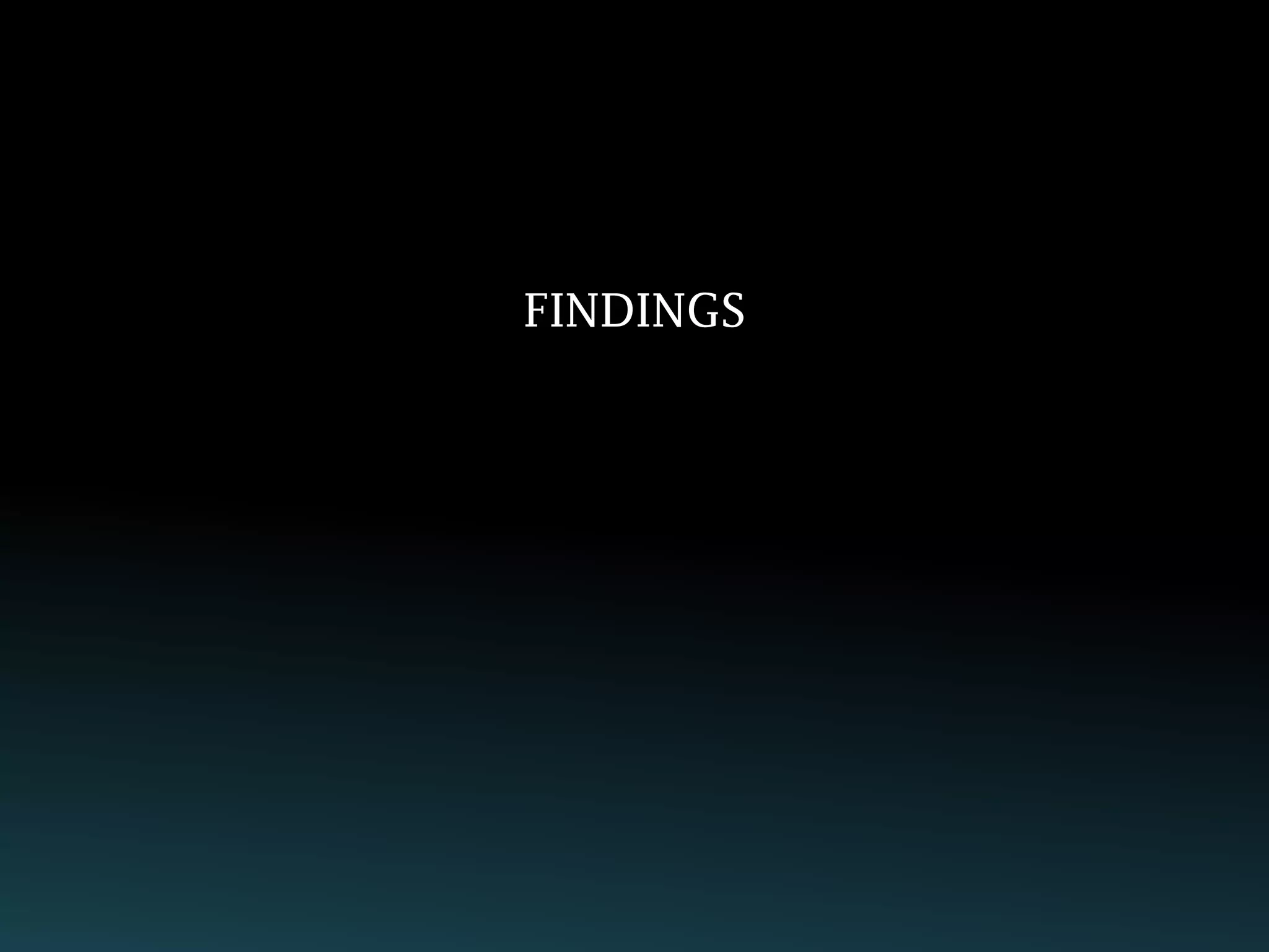 FINDINGS
 