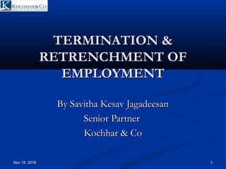 Retrenchment Process Example Retrenchment and termination | PPT