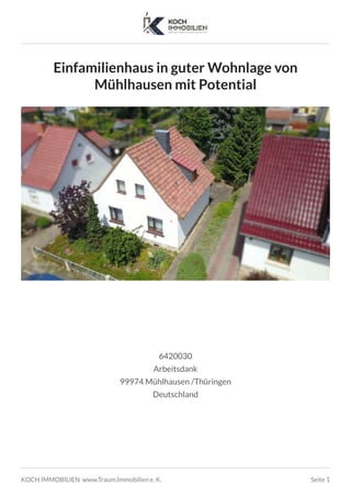Koch Immobilien-immobilienmakler Mühlhausen Thüringen