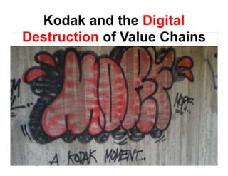 Kodak and the Digital
Destruction of V l Ch i
D t    ti    f Value Chains
 