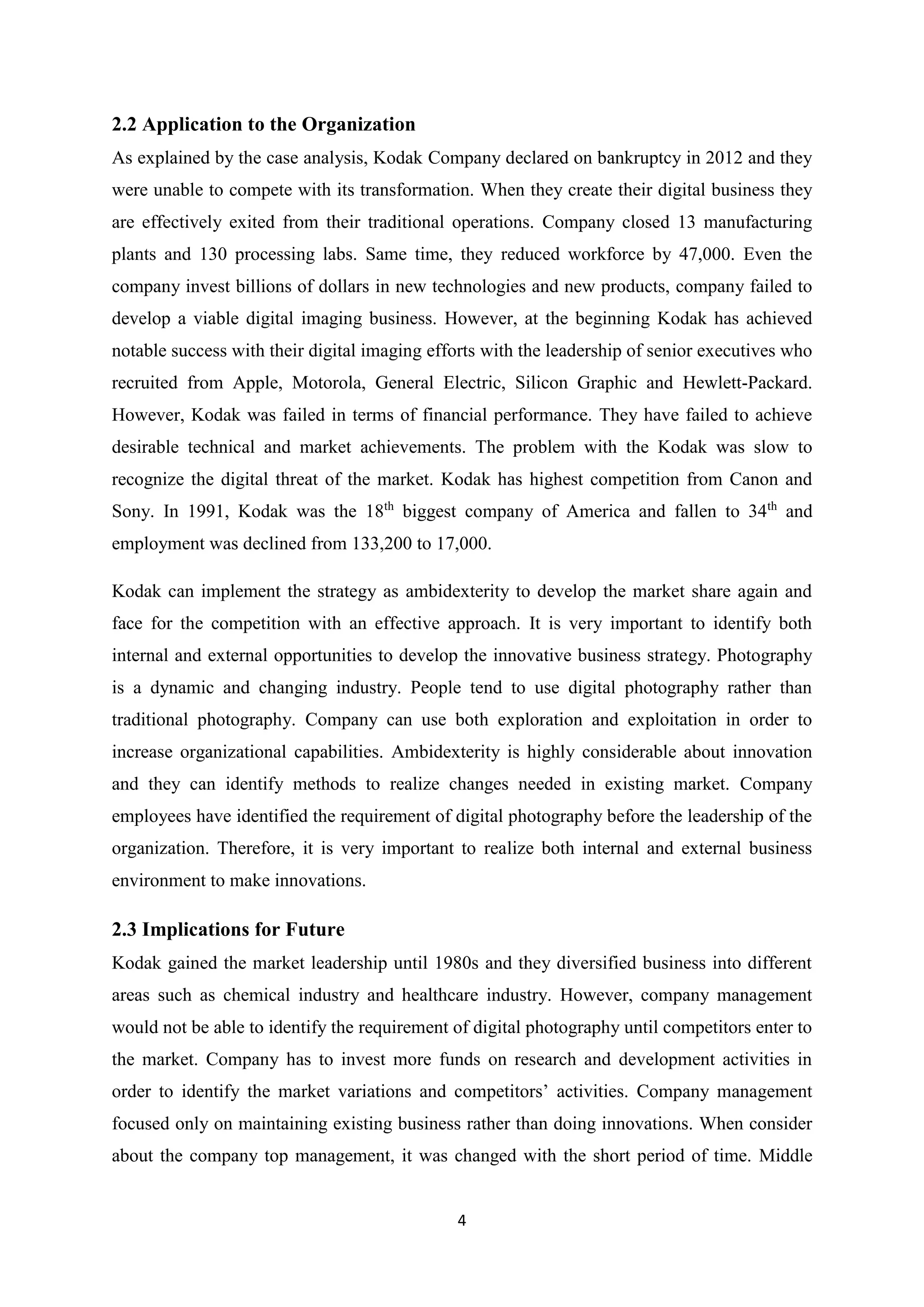 Kodak case analysis | PDF